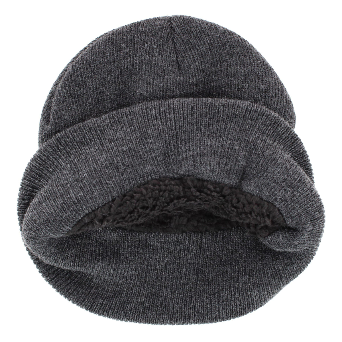 Escape Heat Kids' Sherpa Lined Winter Cuff Beanie Hat - Gray