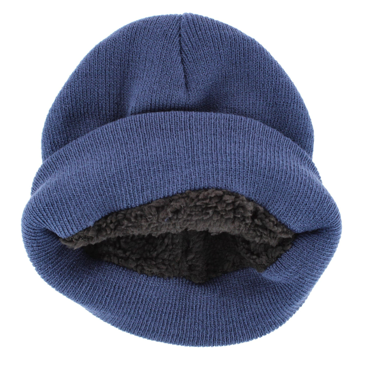 Escape Heat Kids' Sherpa Lined Winter Cuff Beanie Hat - Navy