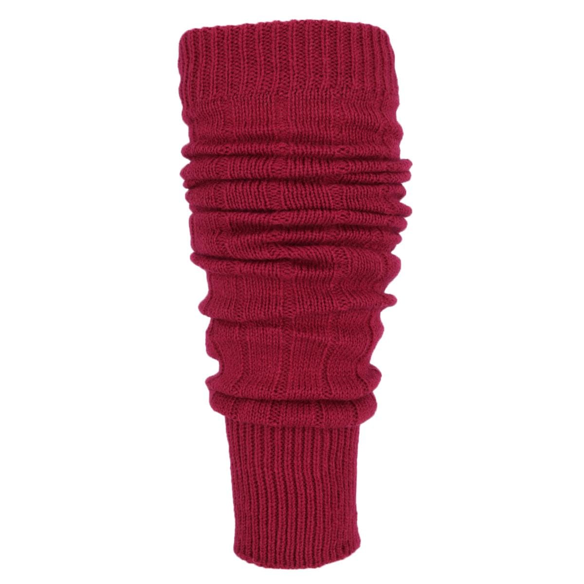 Gold Medal Women's Wide Ribbed Solid Legwarmers (1 Pair) - Red