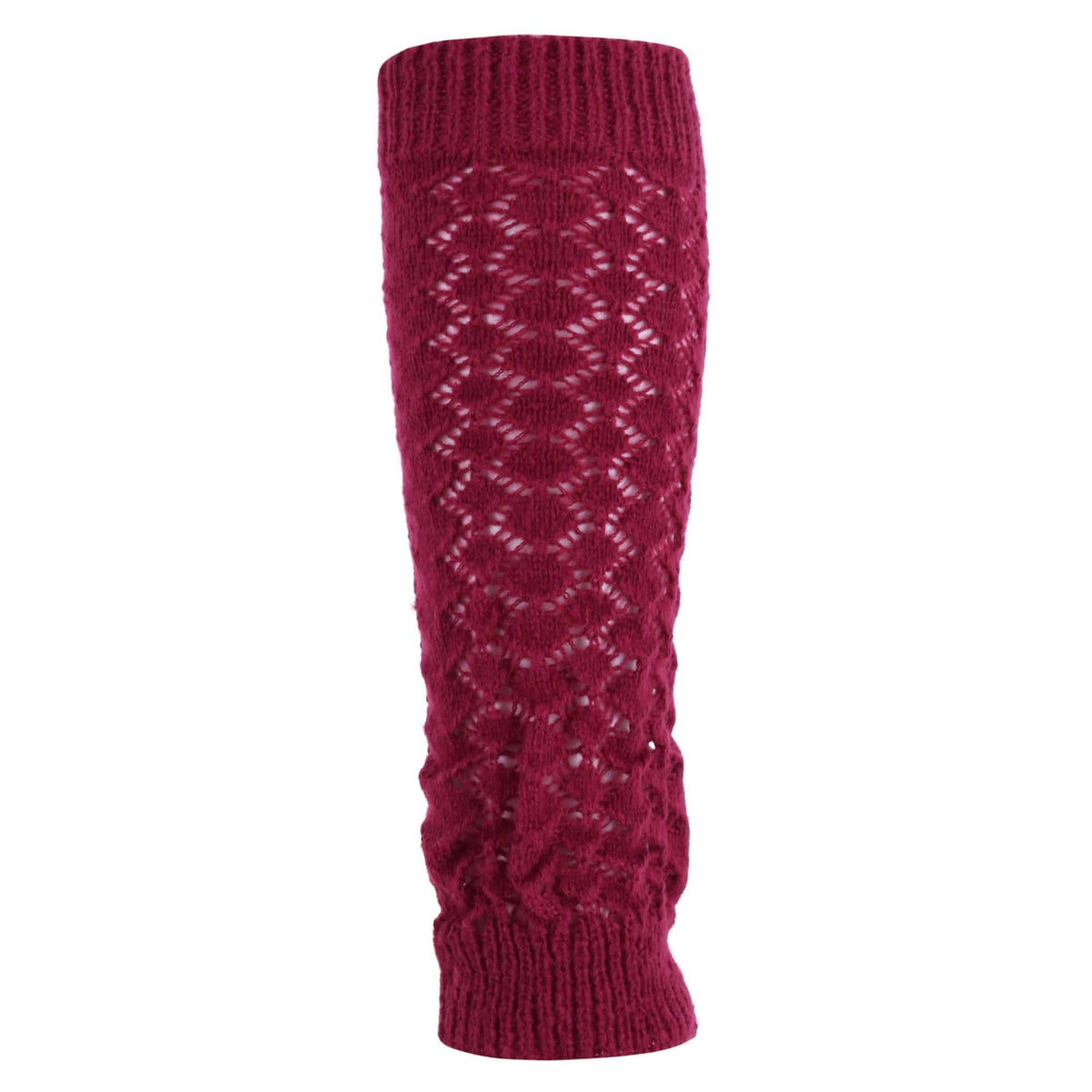 CTM® Women's Solid Leg Warmers - Textured Red