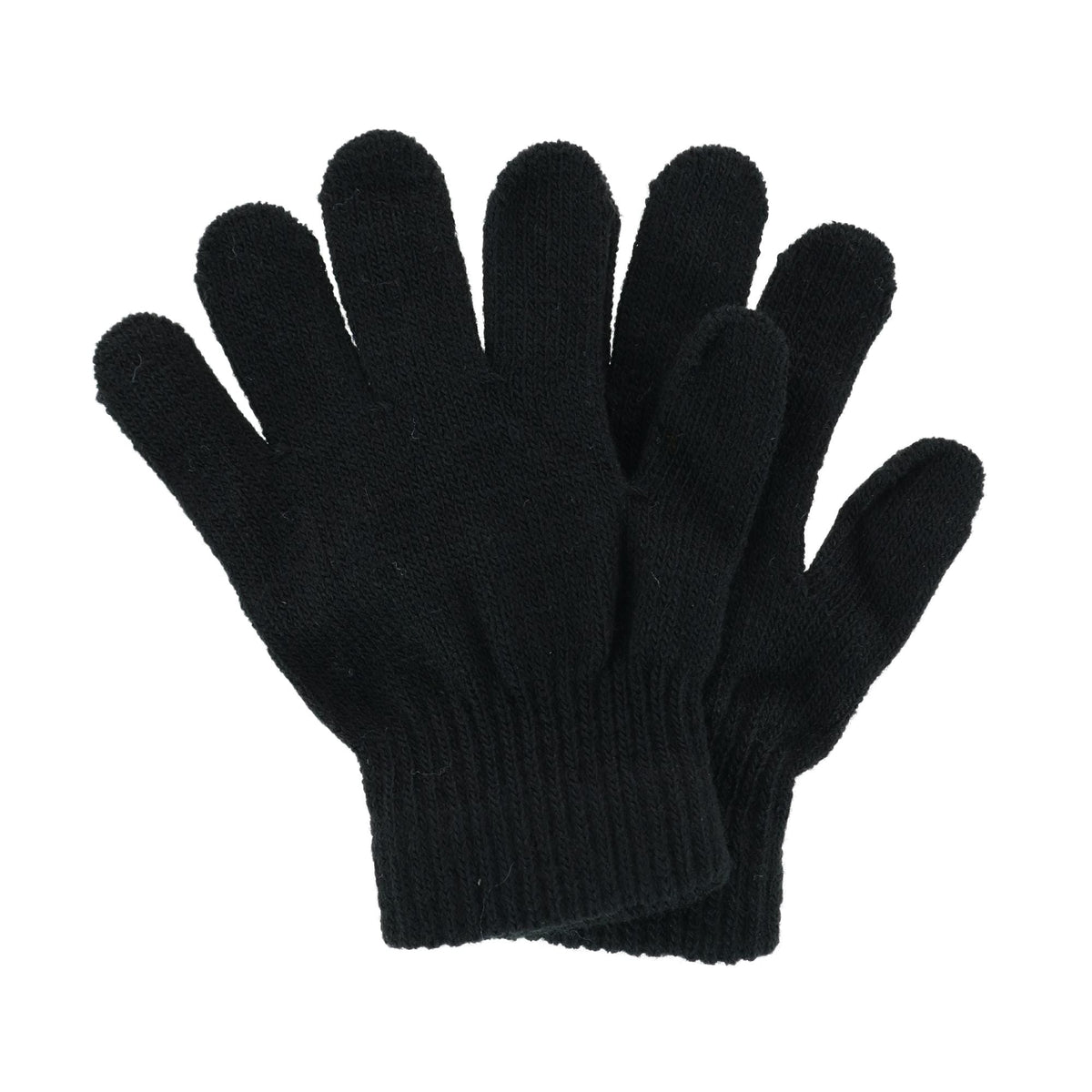 Polar Extreme Boy's One Size Multi Knit Magic Gloves (Pack of 3) - Black