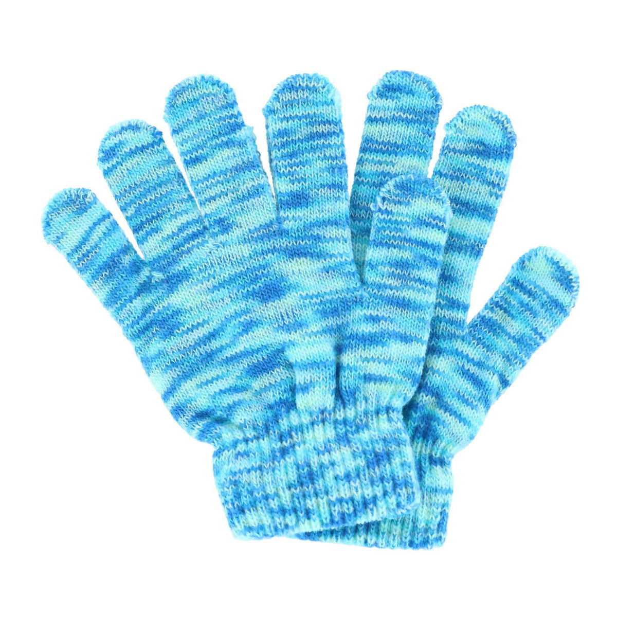 Polar Extreme Girl's One Size Multi Knit Magic Gloves (Pack of 3) - Blue