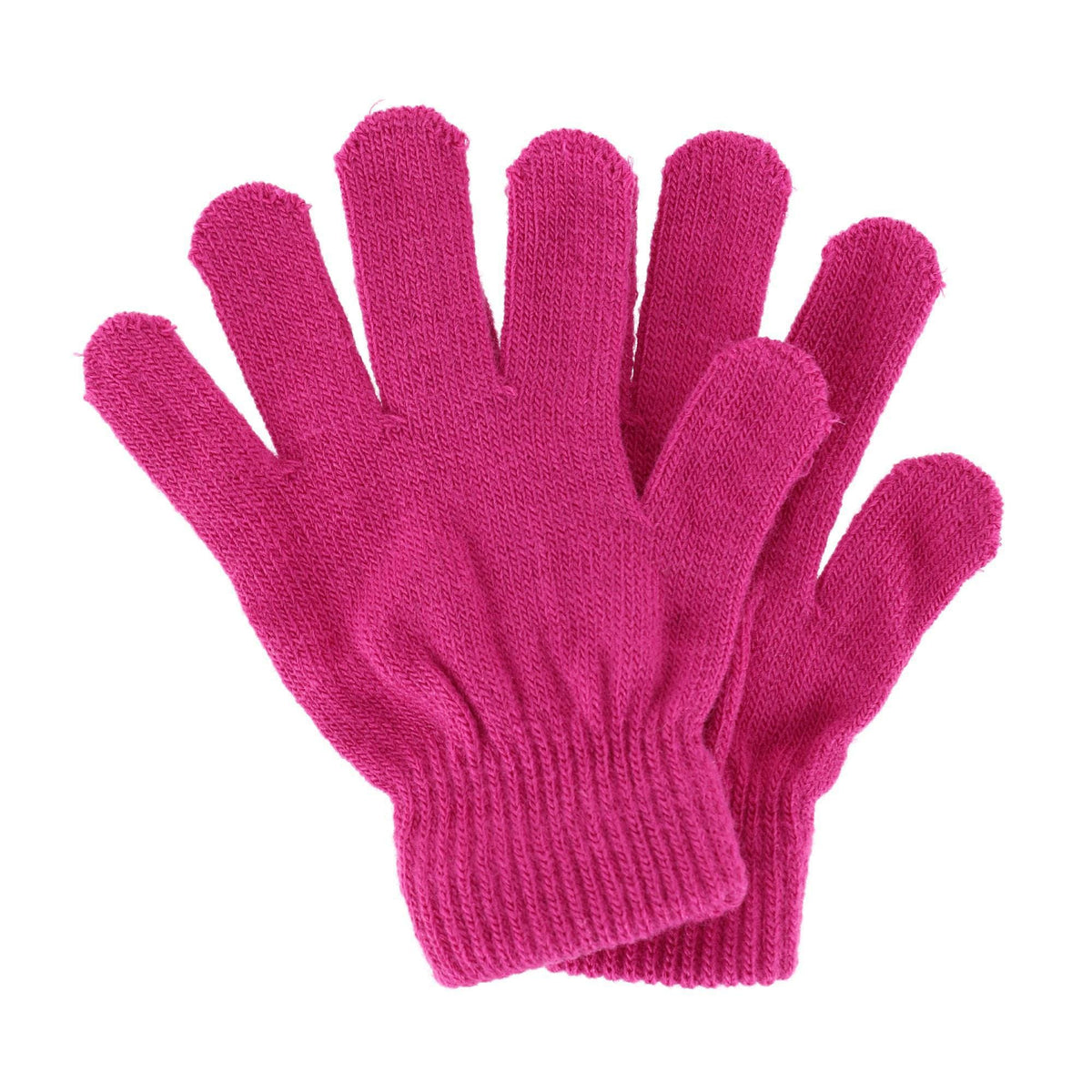 Polar Extreme Girl's One Size Multi Knit Magic Gloves (Pack of 3) - Pink