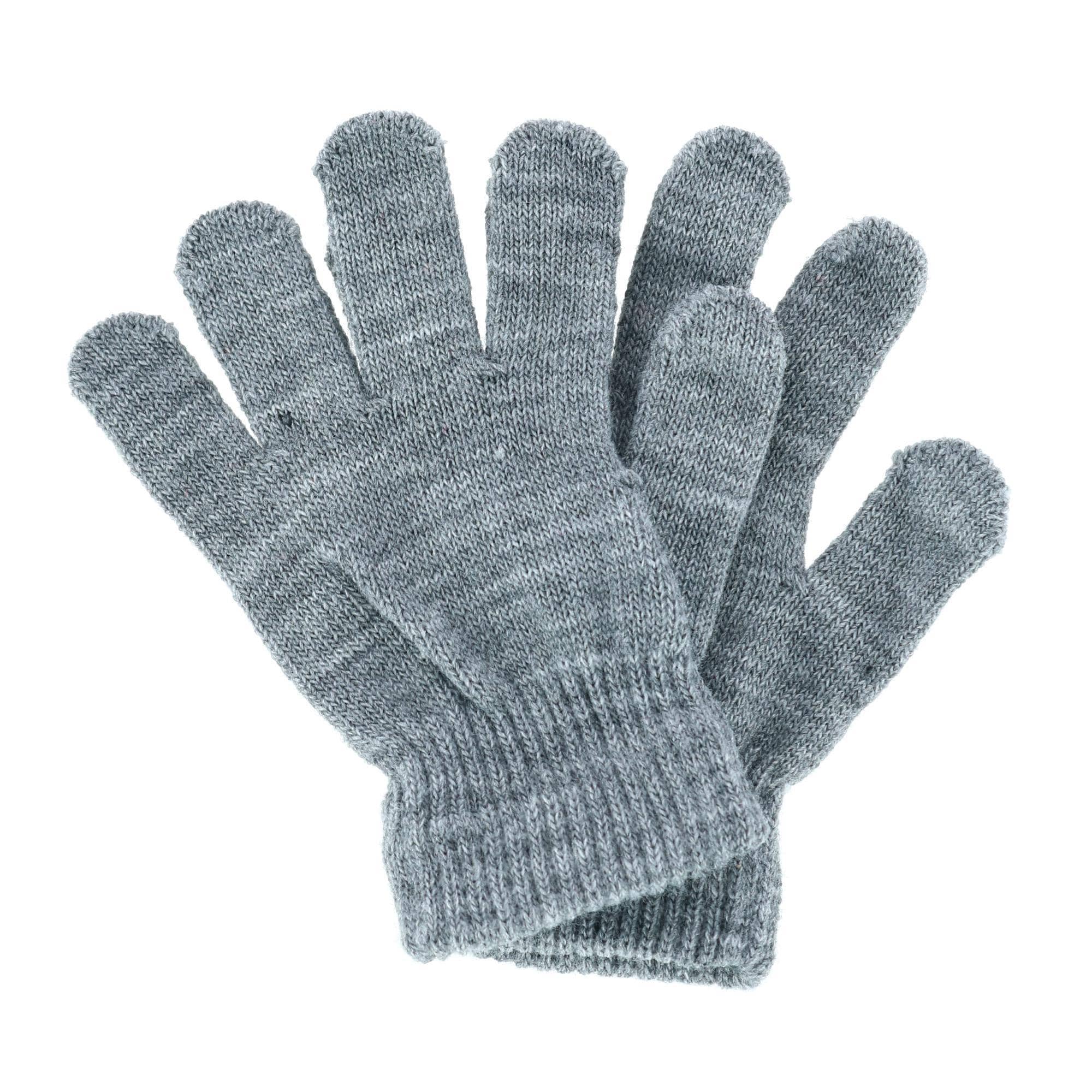Polar Extreme Girl's One Size Multi Knit Magic Gloves (Pack of 3) - Purple
