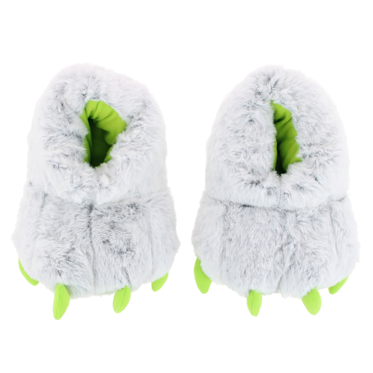 Polar Extreme Boy's One Size Fits Most Monster Claw Plush Slipper - Grey