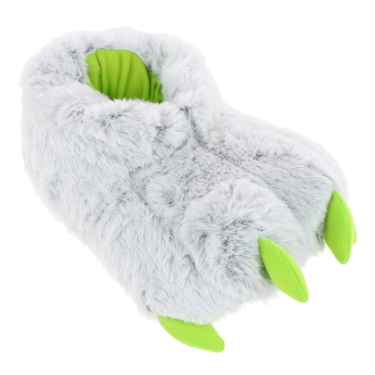 Polar Extreme Boy's One Size Fits Most Monster Claw Plush Slipper - Grey