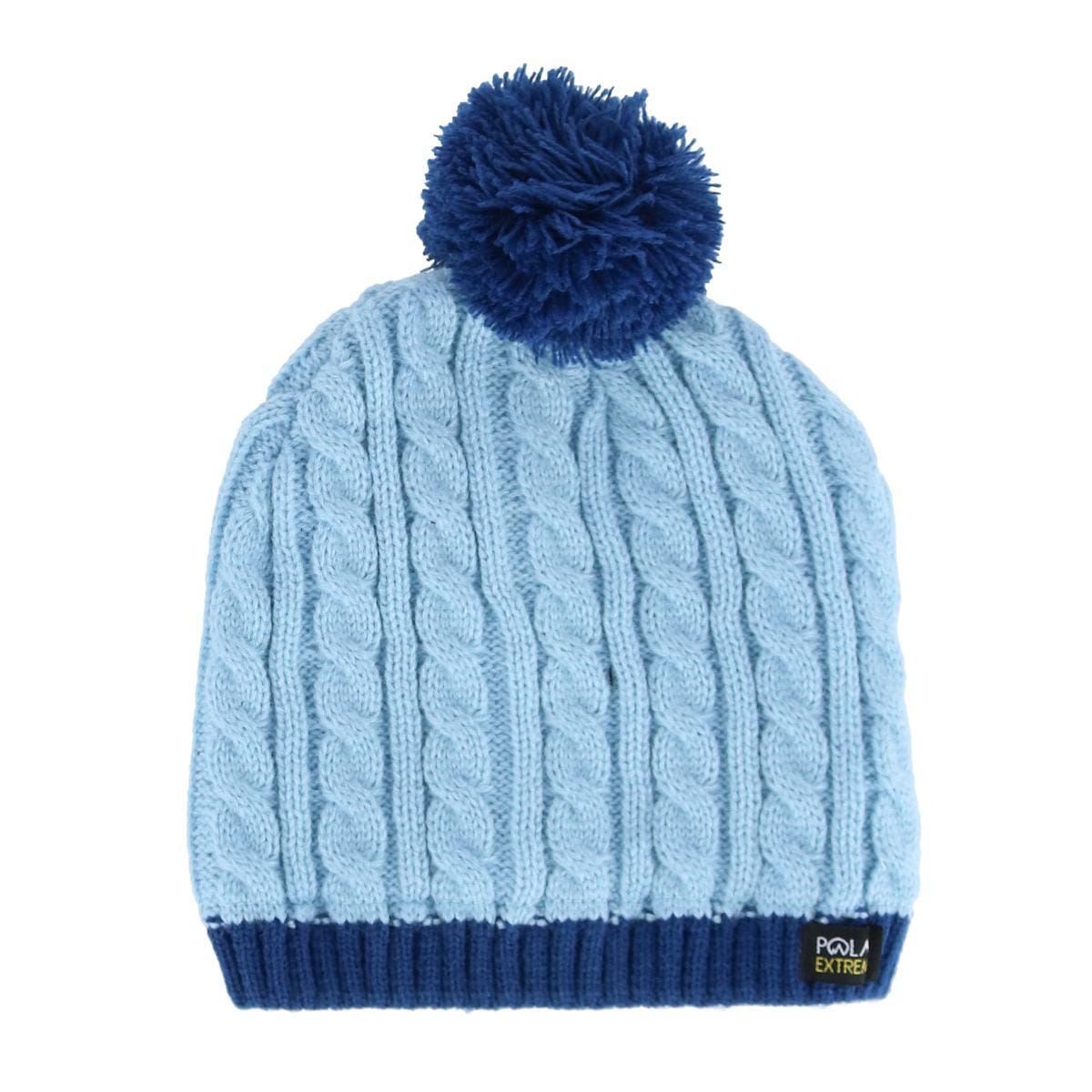 Polar Extreme Kids' Infant Cable Knit Winter Beanie and Mitten Set - Blue