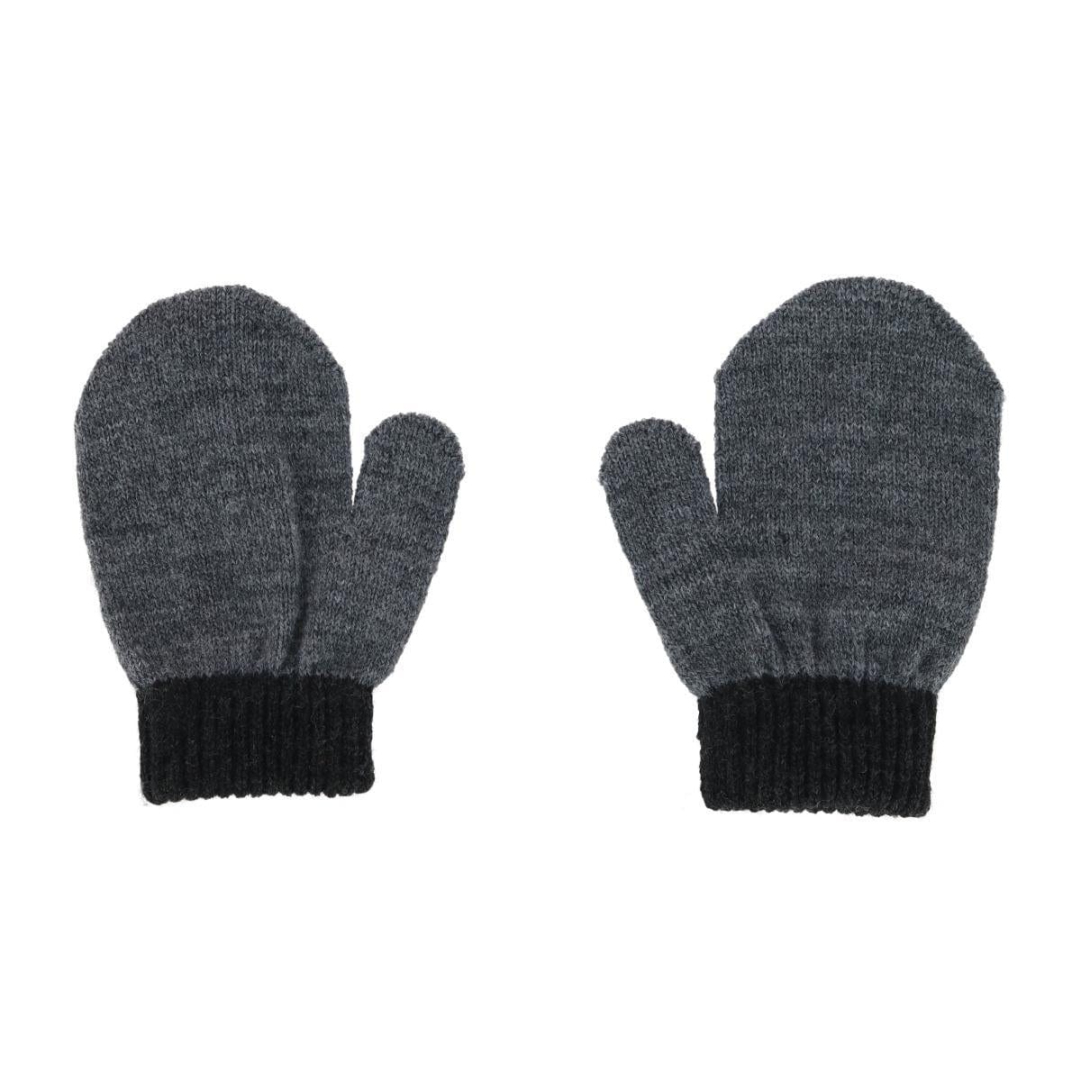 Polar Extreme Kids' Infant Cable Knit Winter Beanie and Mitten Set - Dark Gray