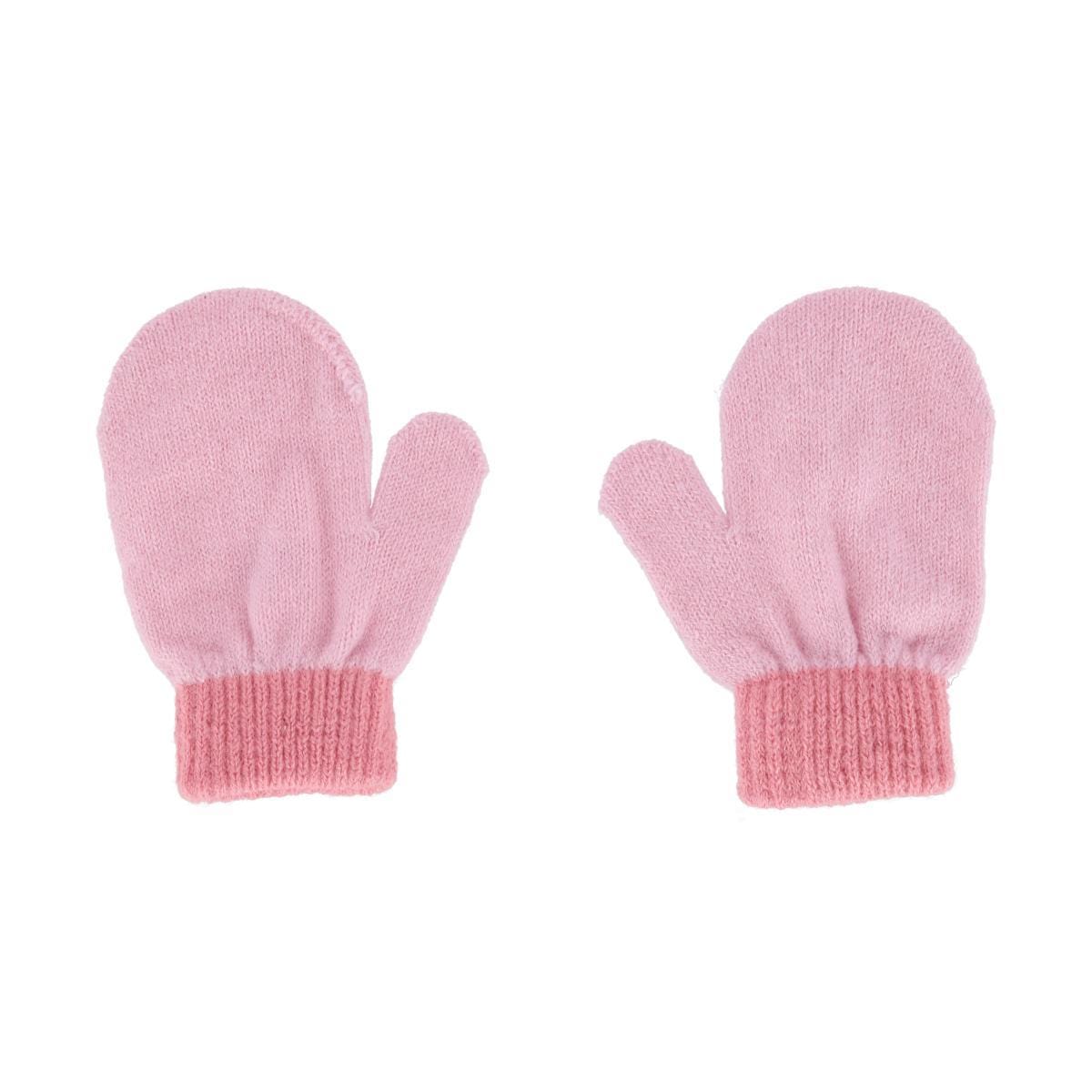 Polar Extreme Kids' Infant Cable Knit Winter Beanie and Mitten Set - Pink