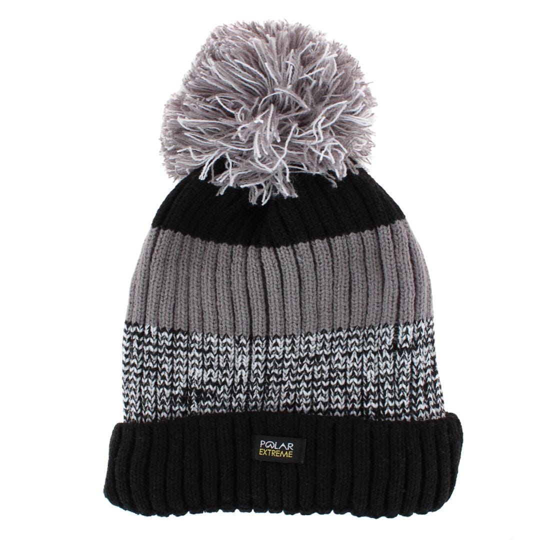 Polar Extreme Boy's Lined Beanie and Ski Glove Winter 2 Piece Set - Black