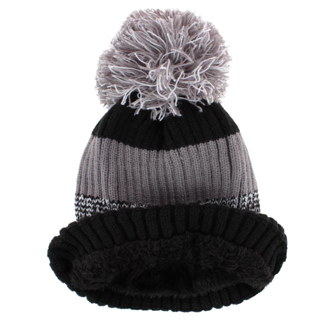 Polar Extreme Boy's Lined Beanie and Ski Glove Winter 2 Piece Set - Black
