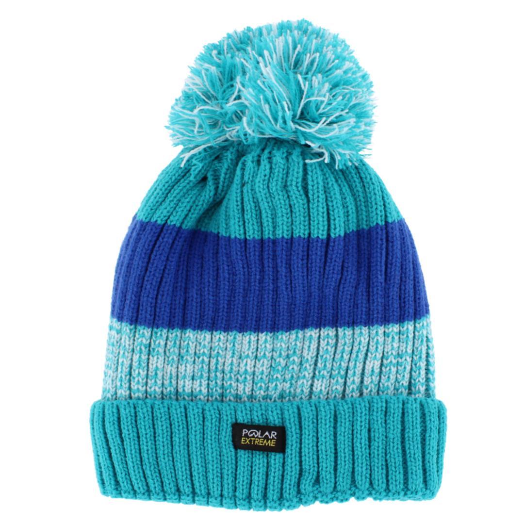 Polar Extreme Girl's Lined Beanie and Ski Glove Winter 2 Piece Set - Blue