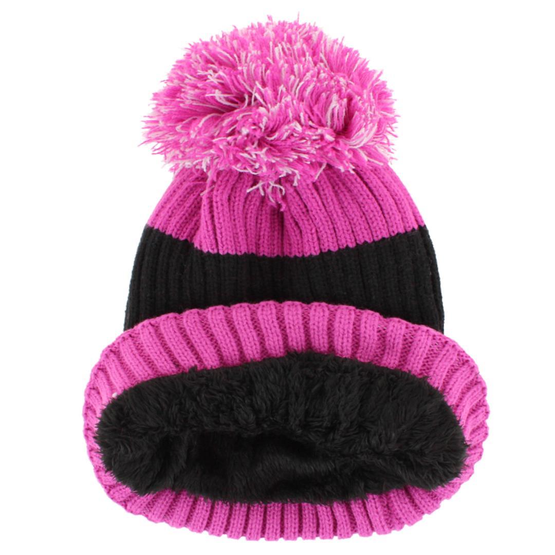 Polar Extreme Girl's Lined Beanie and Ski Glove Winter 2 Piece Set - Pink