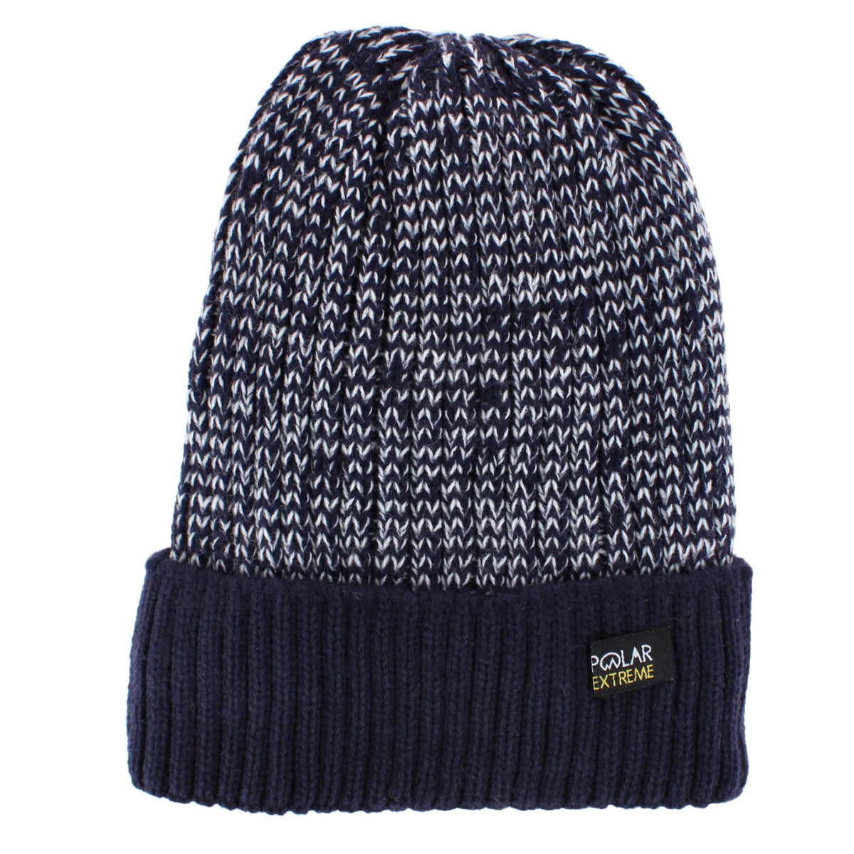 Polar Extreme Boys' Marled Ribbed Winter Beanie & Gloves Set - Navy