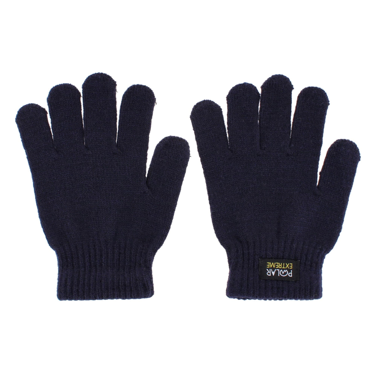 Polar Extreme Boys' Marled Ribbed Winter Beanie & Gloves Set - Navy