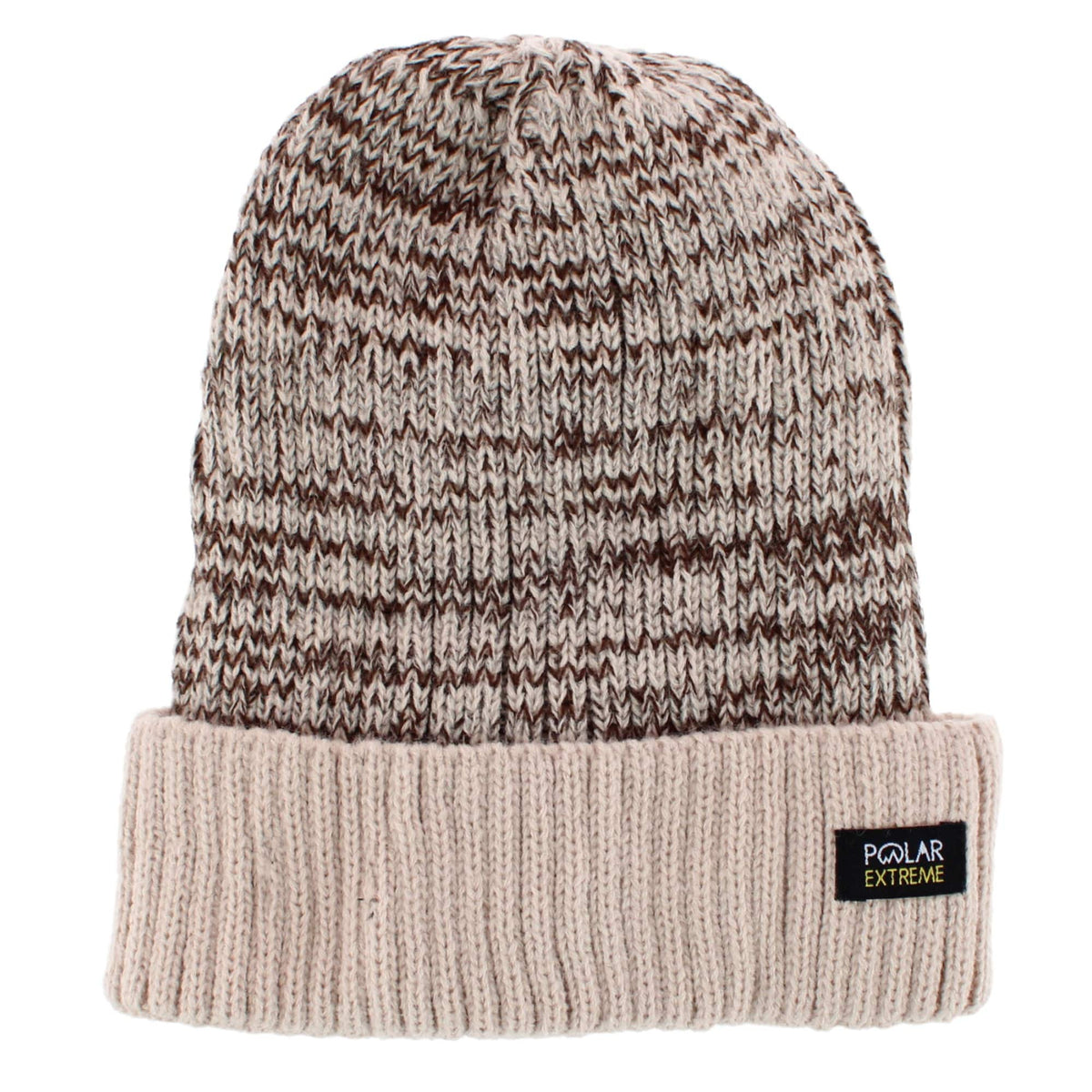 Polar Extreme Boys' Marled Ribbed Winter Beanie & Gloves Set - Tan