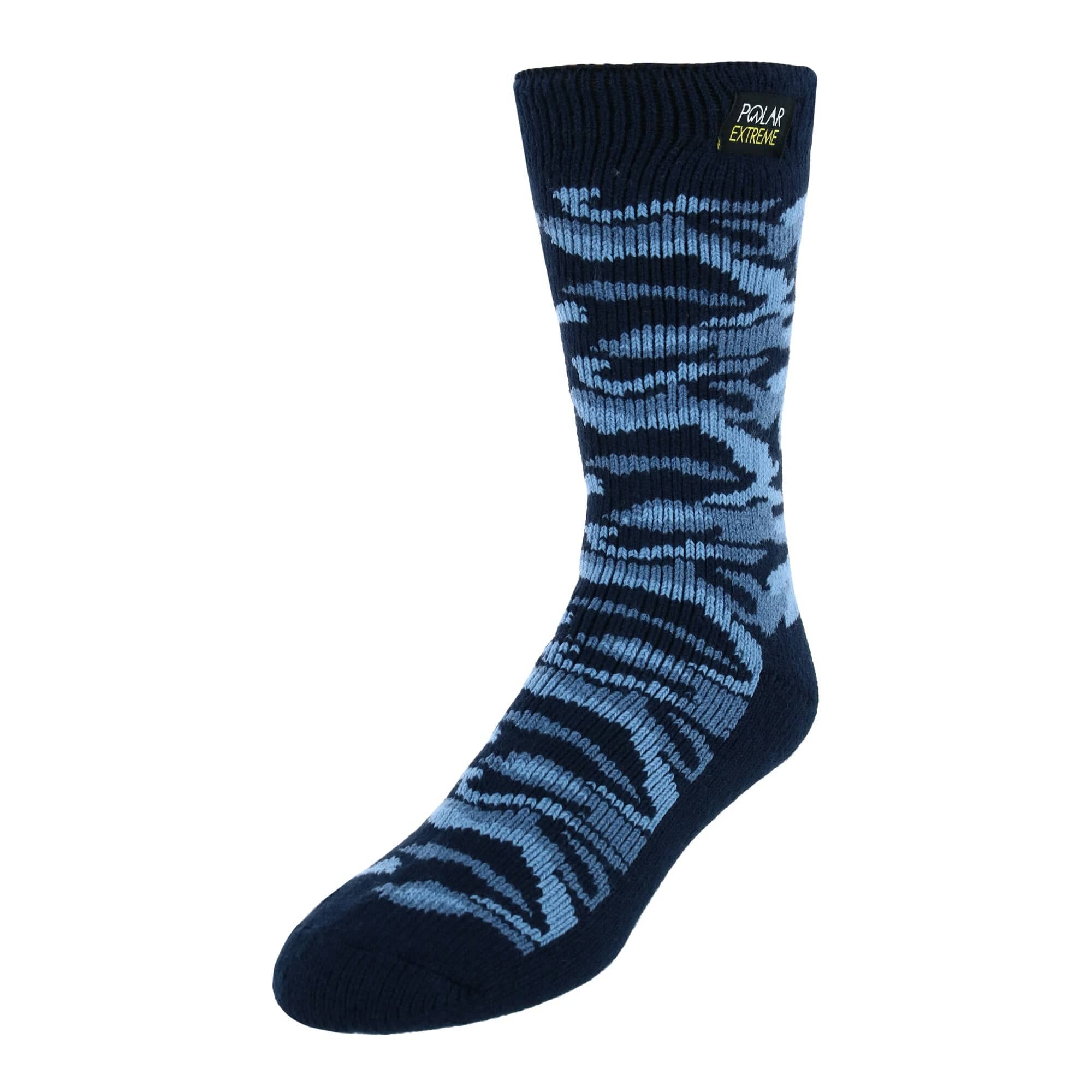 CTM® Men's Insulated Thermal Camo Print Socks with Fleece Lining - Men's Insulated Thermal Camo Print Socks with Fleece Lining