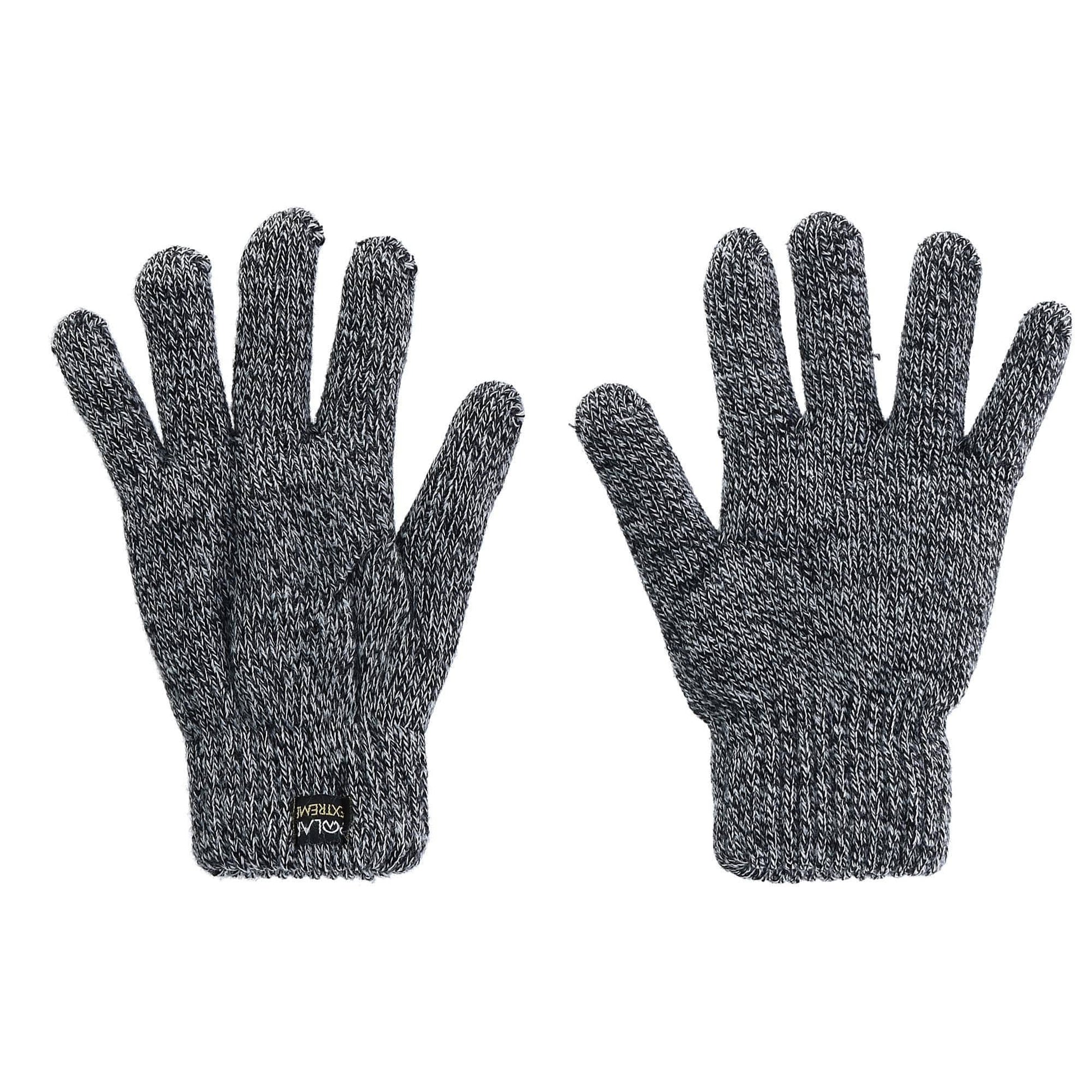 Polar Extreme Men's Insulated Knit Thermal Gloves - Grey