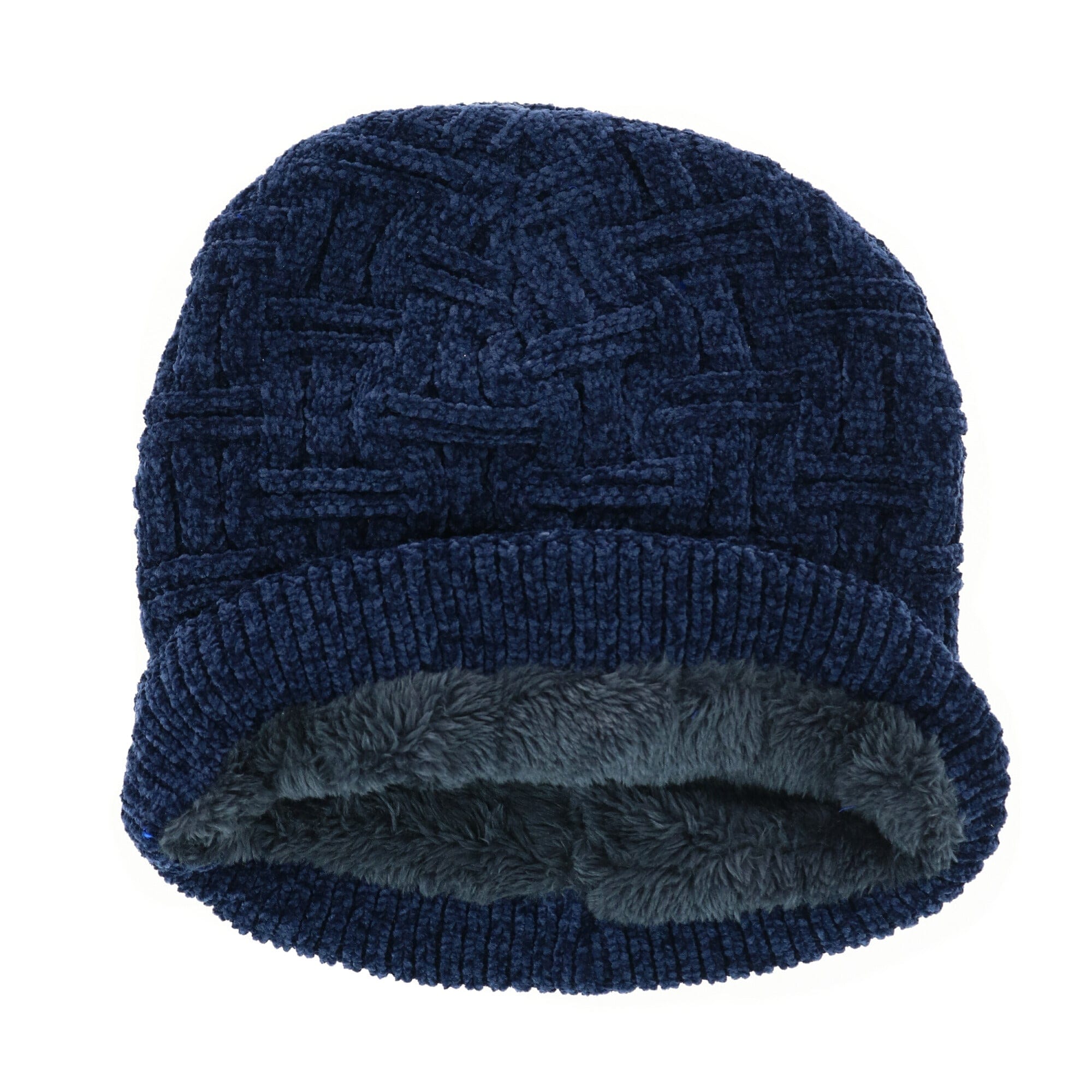 Polar Extreme Chenille Winter Beanie Hat - Navy