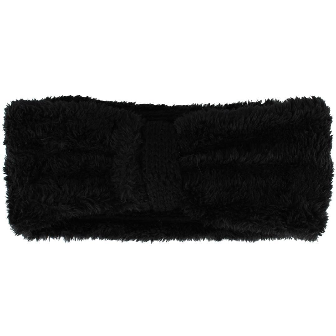 Polar Extreme Women's One Size Lined Headband and Texting Glove Winter Set - Black