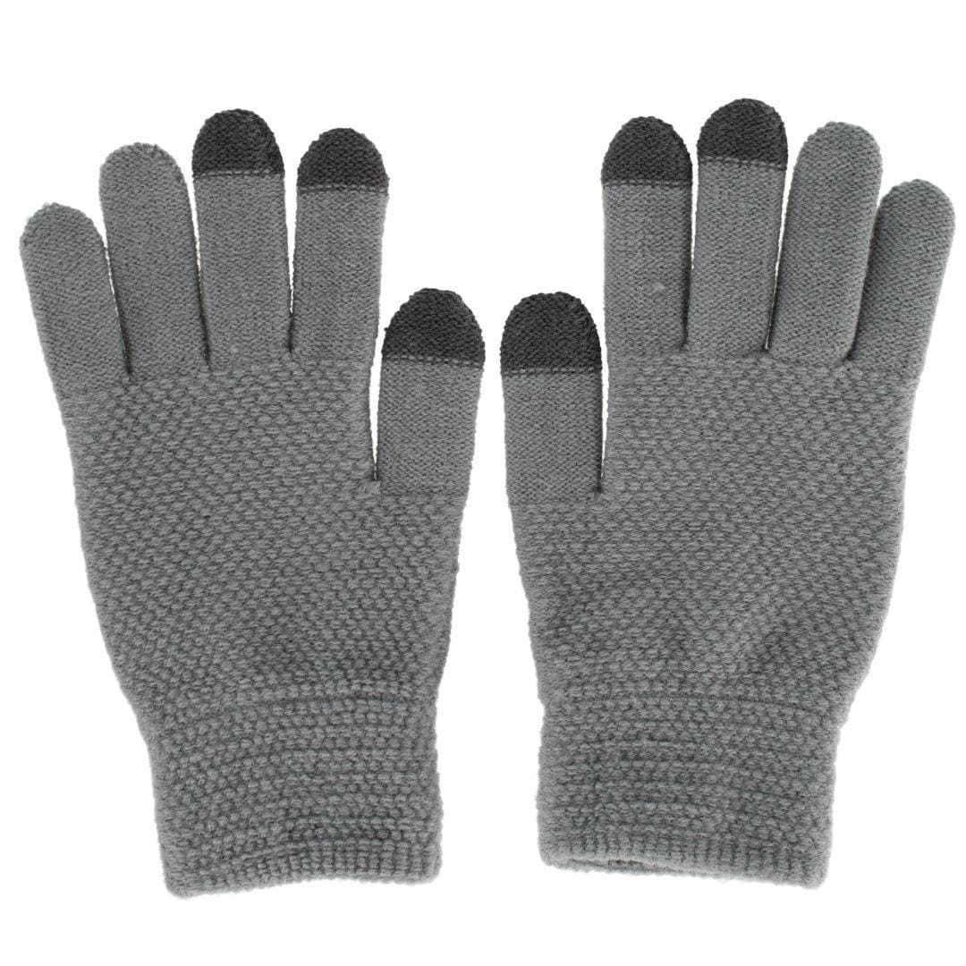 Polar Extreme Women's One Size Lined Headband and Texting Glove Winter Set - Gray