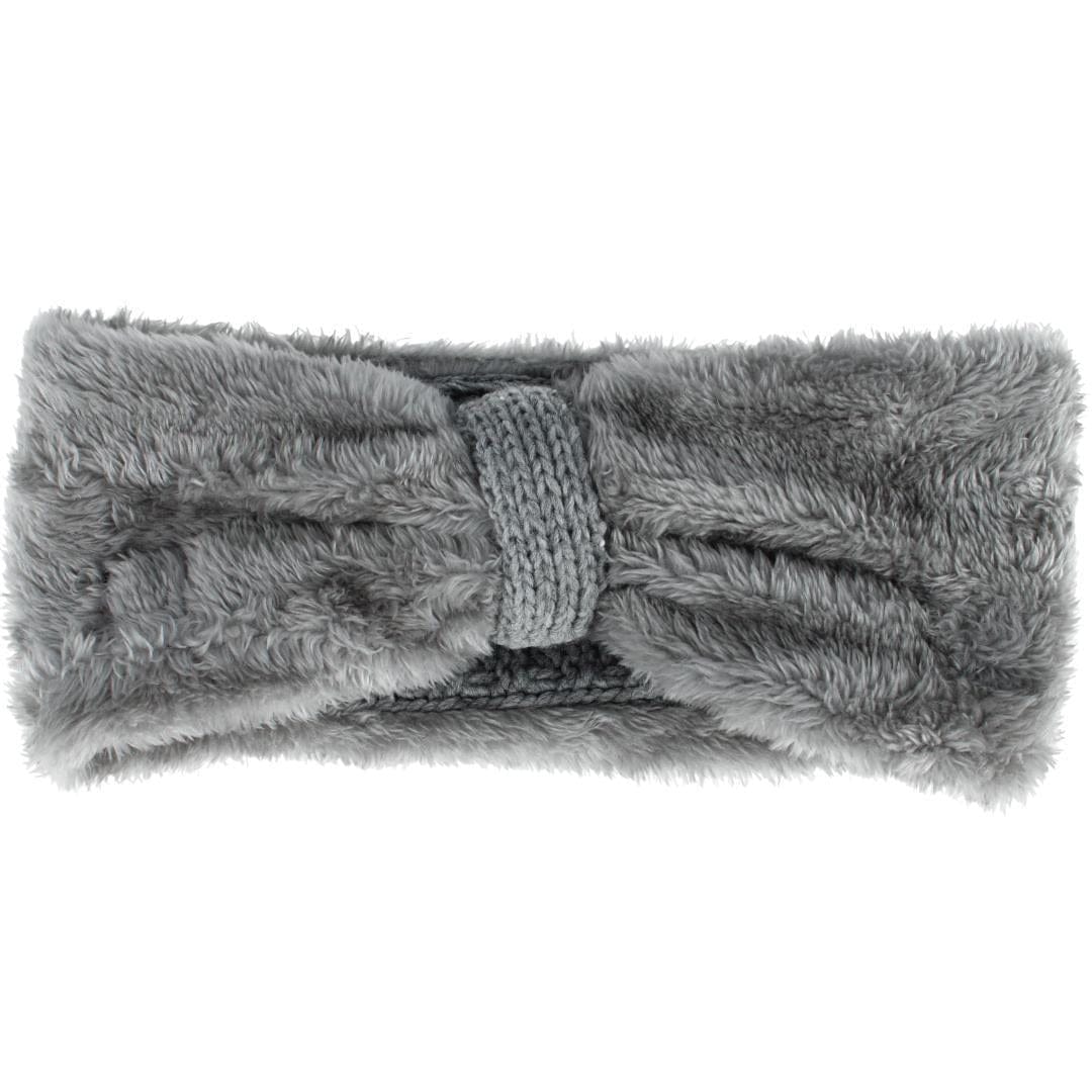 Polar Extreme Women's One Size Lined Headband and Texting Glove Winter Set - Gray