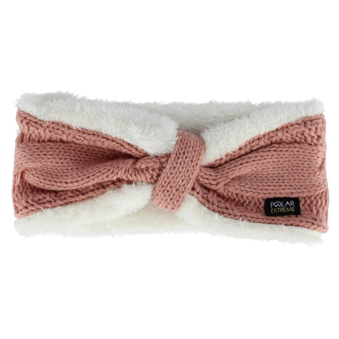 Polar Extreme Women's One Size Lined Headband and Texting Glove Winter Set - Pink
