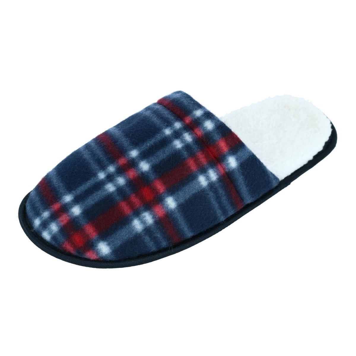 Polar Extreme Men's Classic Plaid Sherpa Lined Slippers - Men's Classic Plaid Sherpa Lined Slippers