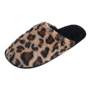 Women's Leopard Print Sherpa Lined Slippers