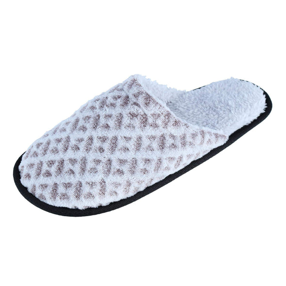 Women's Plush Patterned Sherpa Lined Slippers