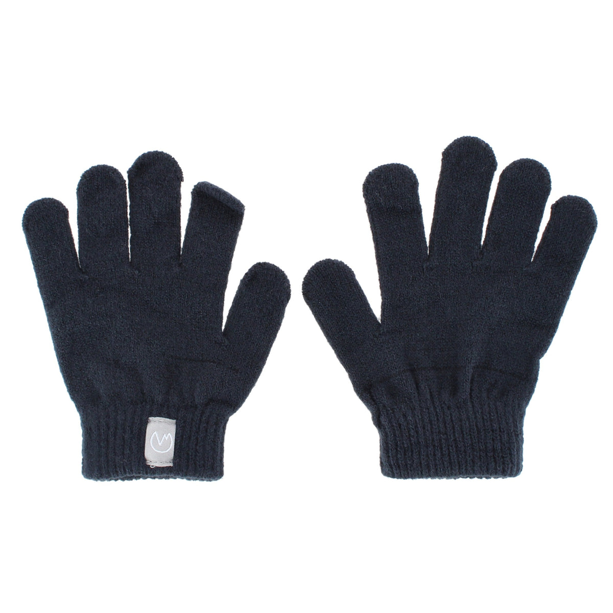 Polar Extreme Girl's Stripe Winter Beanie Hat and Gloves Set - Navy