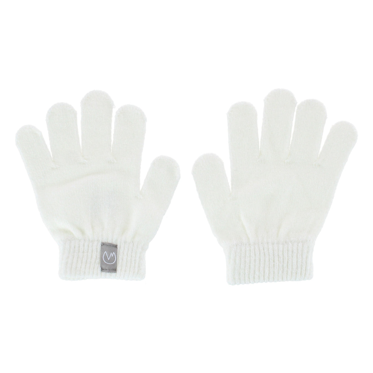 Polar Extreme Girl's Stripe Winter Beanie Hat and Gloves Set - Ivory