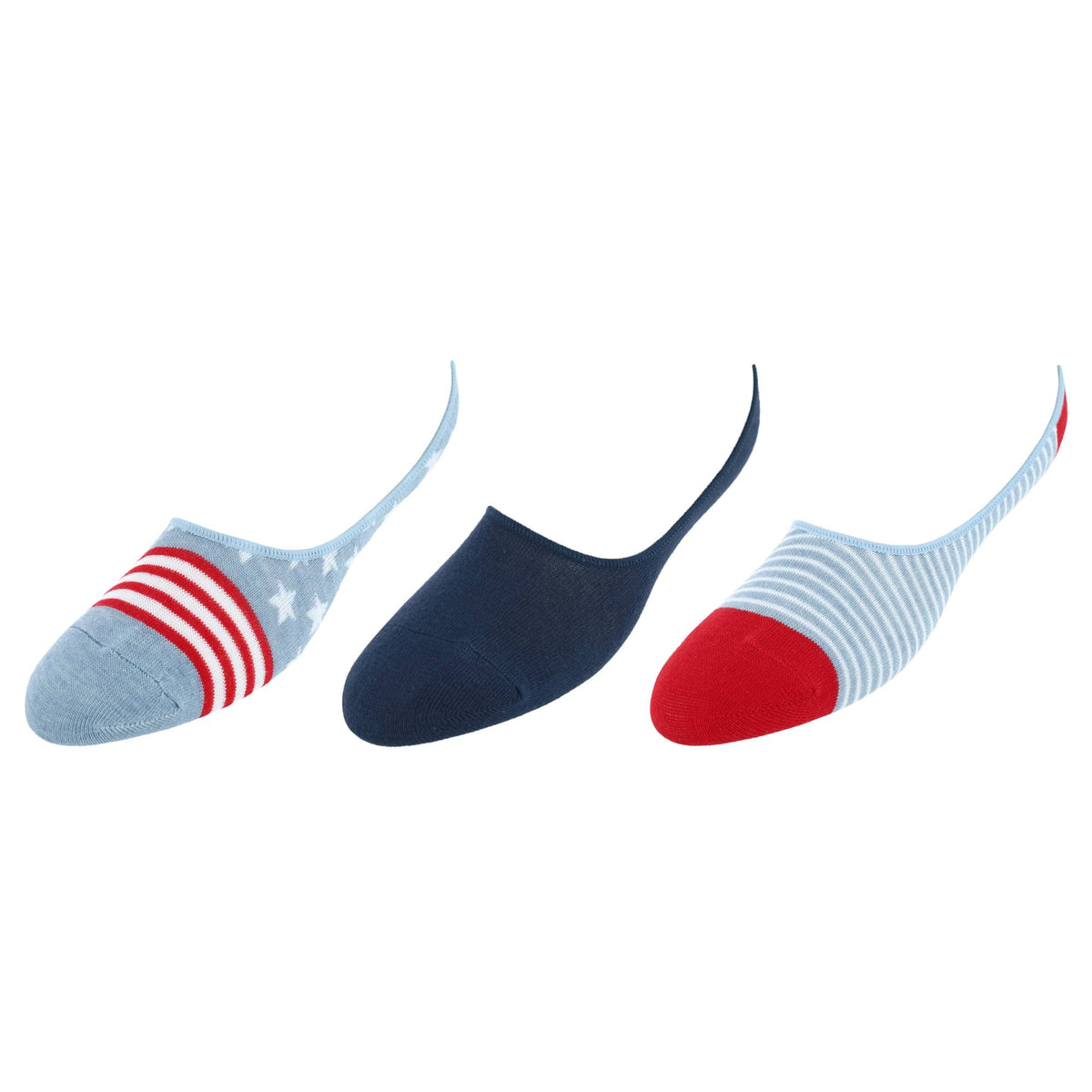 Red White & Crew Men's Low Liner Socks (3 Pair Pack) - Light Blue
