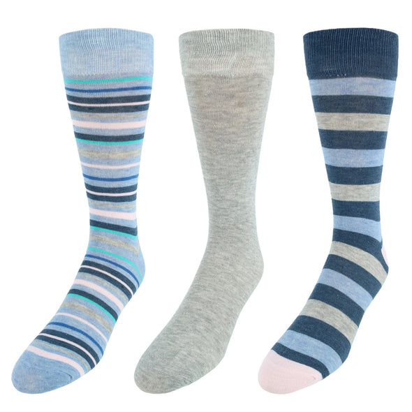 Men's Striped Crew Socks (3 Pair Pack)