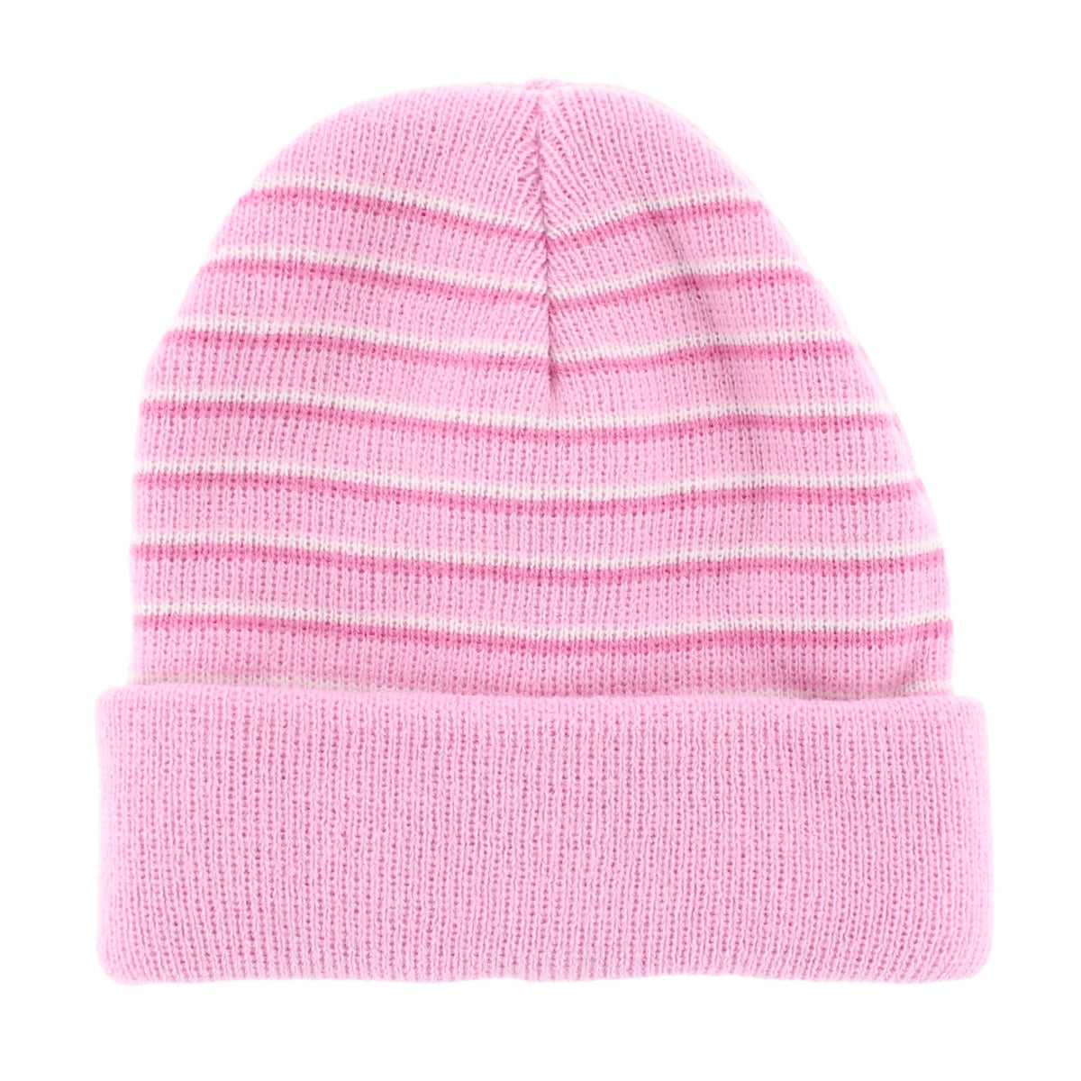 Snuggle Buds Infant Stripe Winter Beanie Hat & Mittens Set - Pink