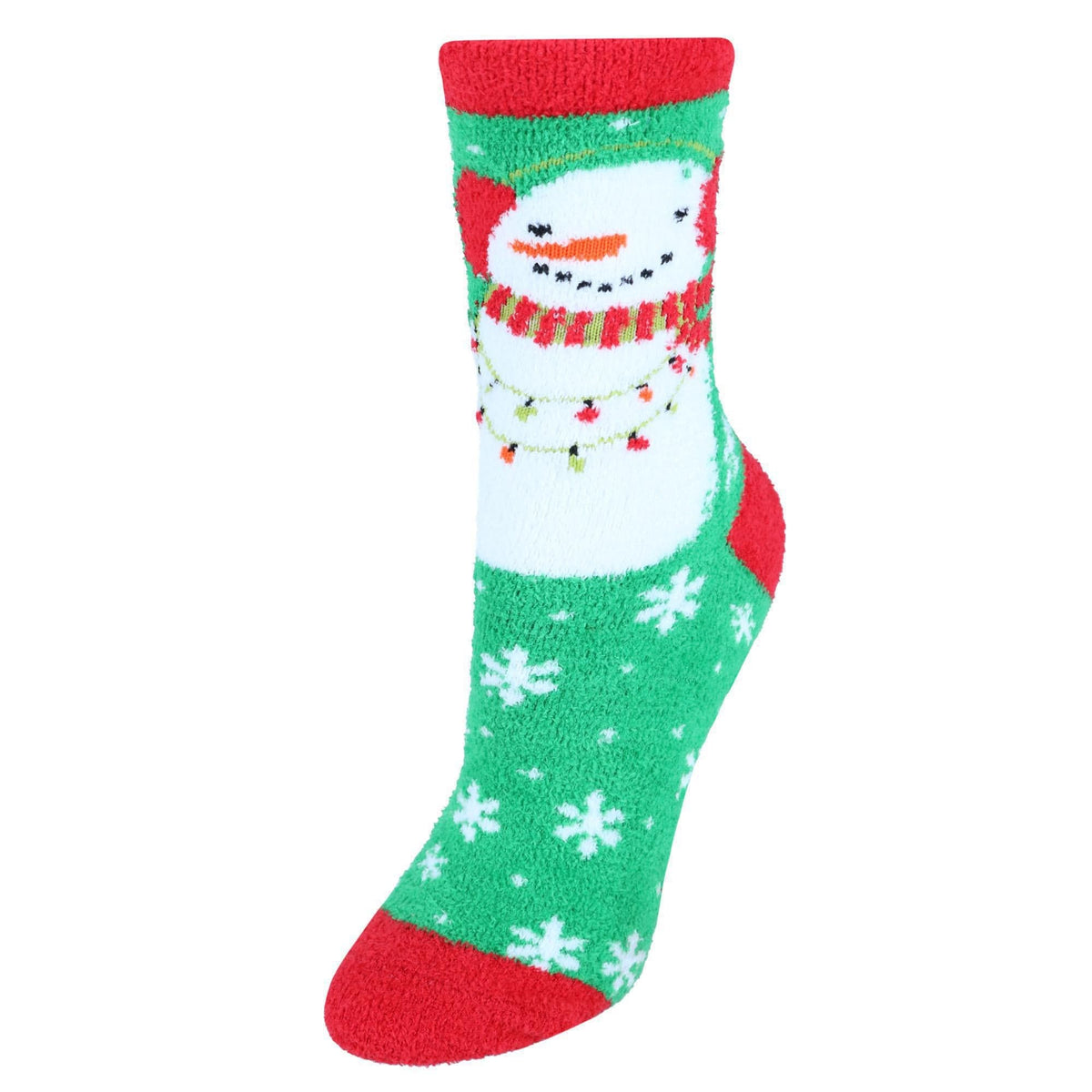 CTM® Women's Chamois Holiday Front Facing Character Gripper Socks