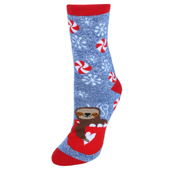Women's Holiday Super Soft Crew Sock with Grippers