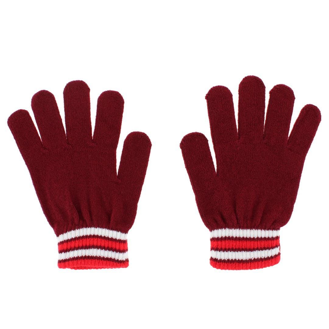 Gold Medal Women's Holiday Matching Winter Beanie and Glove Set - Burgundy