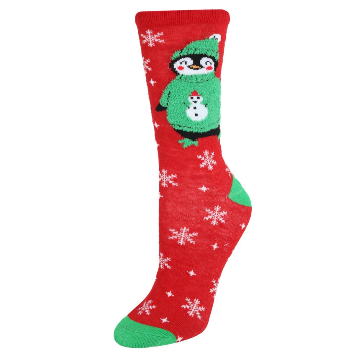 Gold Medal Women's Christmas Stocking w/ 2 pack Novelty Crew Socks - Penguine