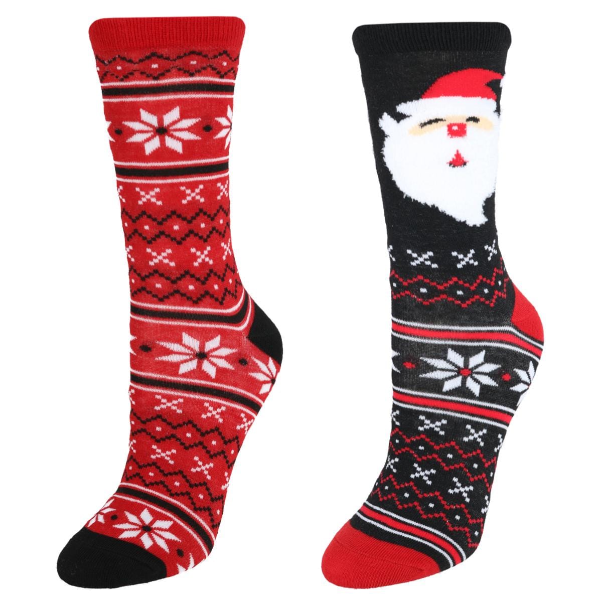 Gold Medal Women's Christmas Stocking w/ 2 pack Novelty Crew Socks - Santa