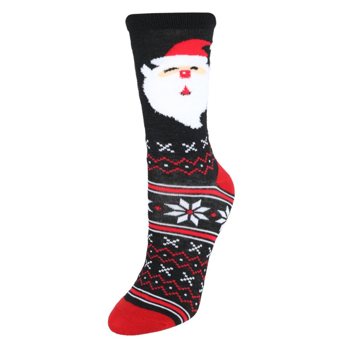 Gold Medal Women's Christmas Stocking w/ 2 pack Novelty Crew Socks - Santa
