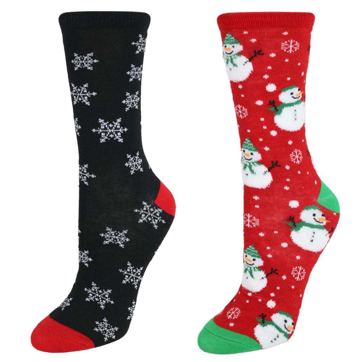 Gold Medal Women's Christmas Stocking w/ 2 pack Novelty Crew Socks - Snowman