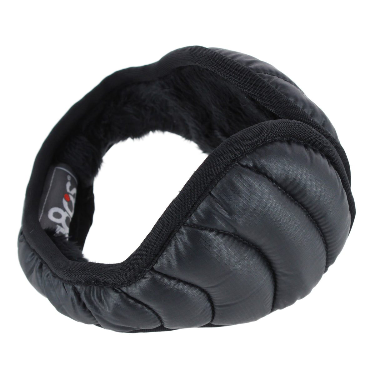 180s Women's Quilted Down Winter Ear Warmers - Black