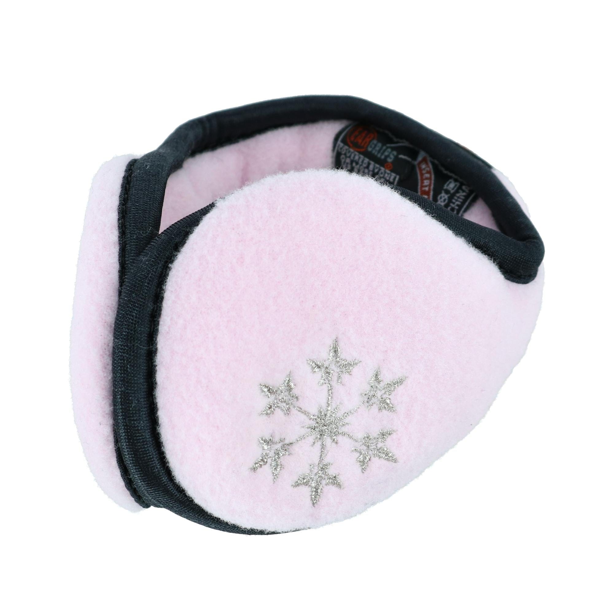 180s Kids' One Size (5-10) Winter Wrap Around Earmuffs - Pink Snowflake