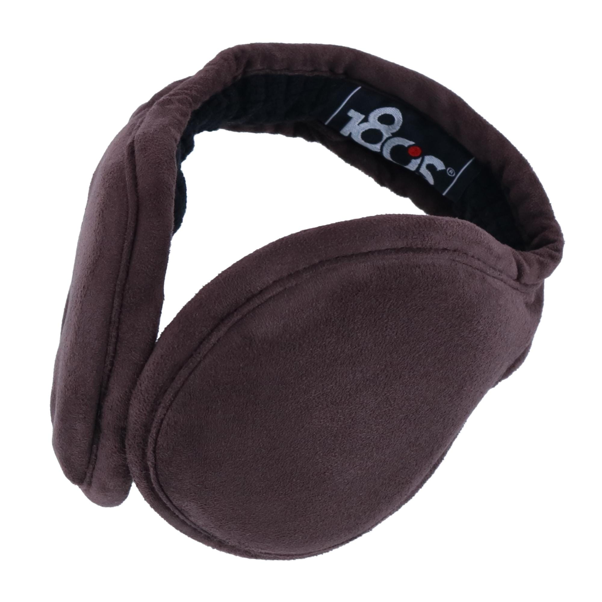 180s Tuckerman Leather Suede Wrap Around Earmuffs - Brown