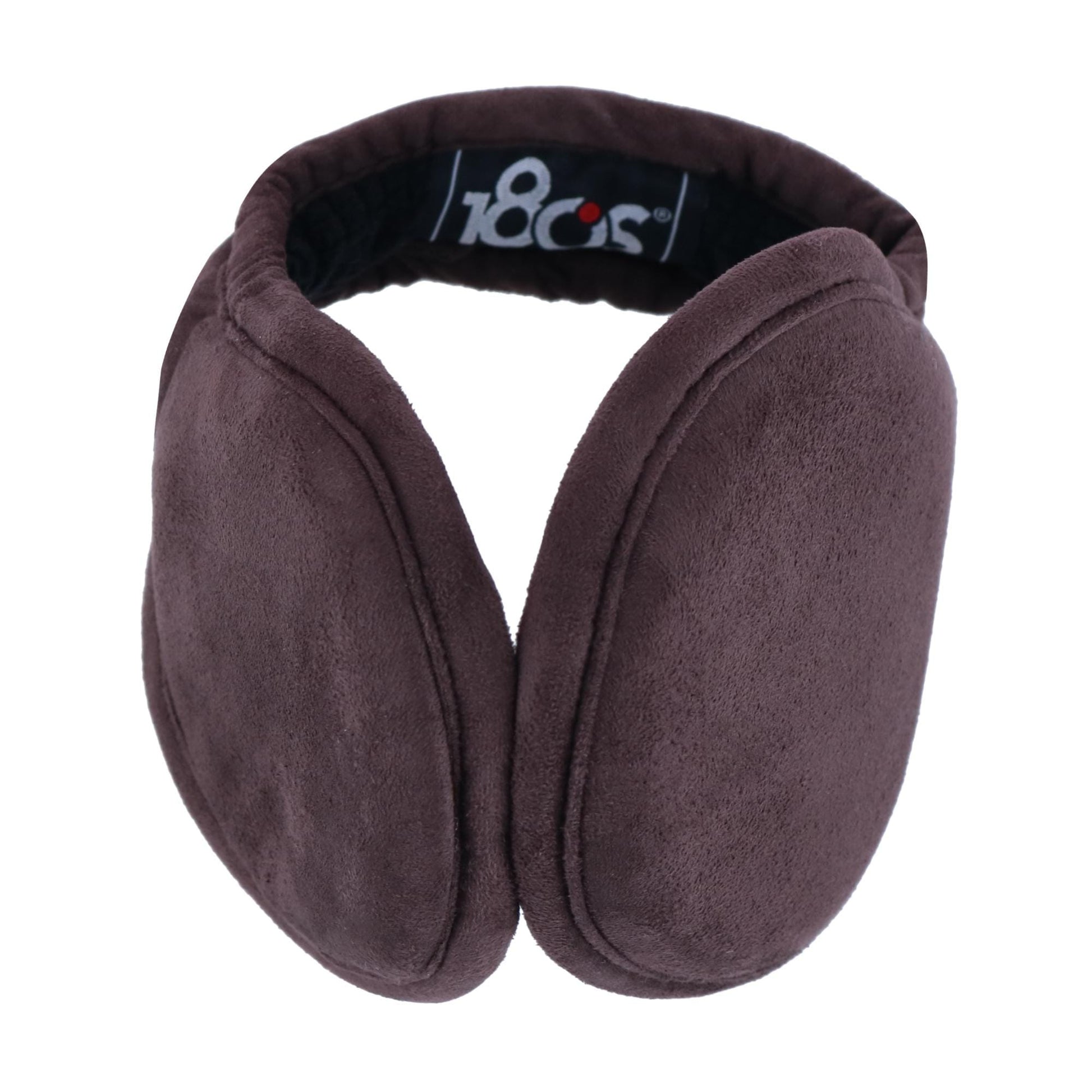 180s Tuckerman Leather Suede Wrap Around Earmuffs - Brown