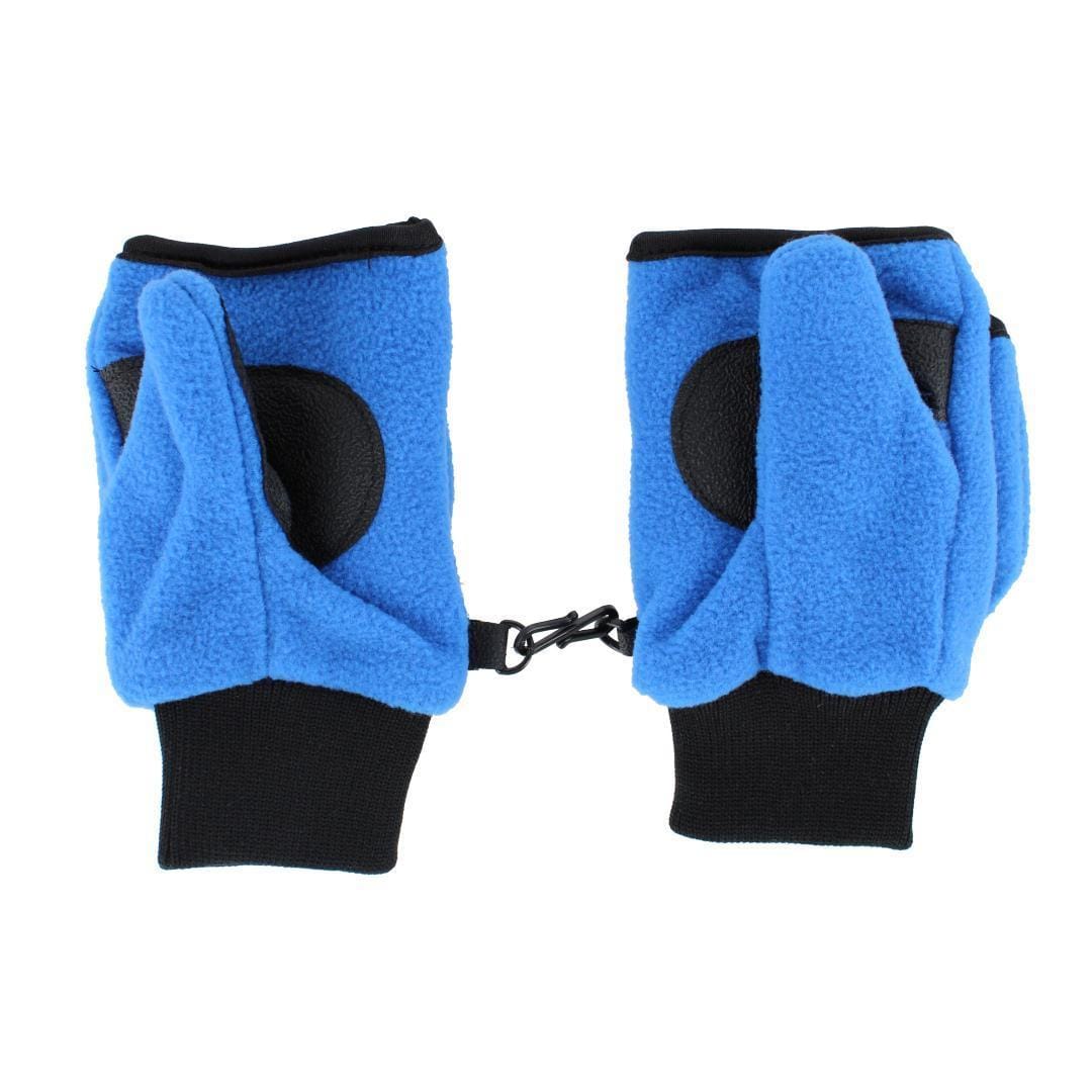 Polar Wear Kid's 2-4 Winter Fleece Convertible Fingerless Glove to Mitten - Blue