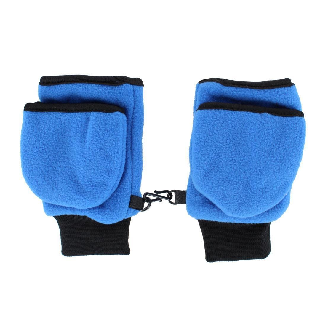 Polar Wear Kid's 2-4 Winter Fleece Convertible Fingerless Glove to Mitten - Blue