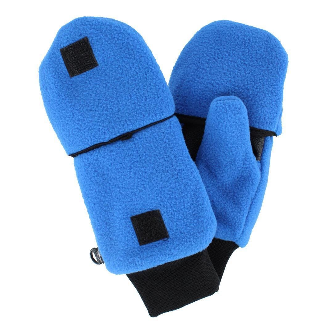 Polar Wear Kid's 2-4 Winter Fleece Convertible Fingerless Glove to Mitten - Blue