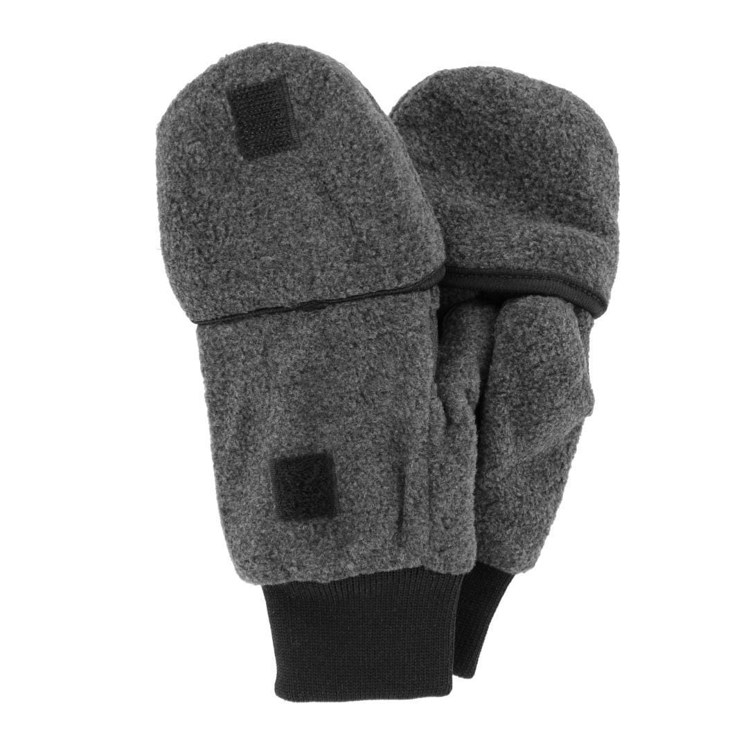 Polar Wear Kid's 2-4 Winter Fleece Convertible Fingerless Glove to Mitten - Dark Grey